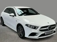 Used Mercedes A250 AMG line 218 HP (160 kW) 2021 White Hatchback