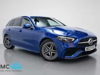 Used Mercedes C200 AMG line 224 HP (164 kW) 2023 Blue Estate
