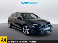 Begagnad Audi A3 S-Line 150 HK (110 kW) 2023 Blå Sedan
