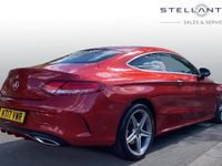 Used Mercedes C250 AMG line 201 HP (147 kW) 2017 Red Coupe