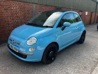 Used Fiat 500 Lounge 85 HP (62 kW) 2012 Blue Cabriolet