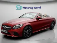 Used Mercedes C200 AMG line 198 HP (145 kW) 2019 Red Cabriolet