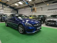 Begagnad Mercedes C250 AMG line 2017 Blå Sportkupé
