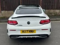Begagnad Mercedes C220 AMG Line Premium 2017 Vit Sportkupé
