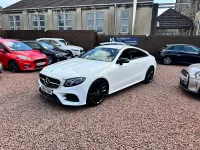 Used Mercedes E220 AMG line 194 HP (142 kW) 2018 White Coupe