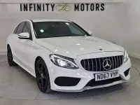 Used Mercedes C200 AMG line 136 HP (100 kW) 2018 White Sedan