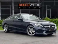 Begagnad Mercedes C220 AMG line 170 HK (125 kW) 2017 Blå Sportkupé