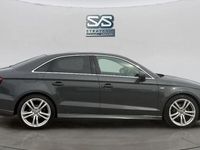 Begagnad Audi A3 S-Line 150 HK (110 kW) 2018 Grå Sedan