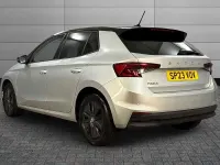 Used Skoda Fabia Colour Edition 94 HP (69 kW) 2023 Brilliant silver metallic body / black magic pearl effect roof Hatchback