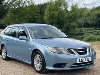 Used Saab 9-3 Linear 150 HP (110 kW) 2008 Blue Estate