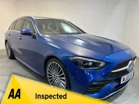 Second-hand Mercedes C220 AMG line 196 CP (144 kW) 2022 Albastru Break