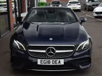 Used Mercedes E220 AMG line 194 HP (142 kW) 2018 Blue Cabriolet