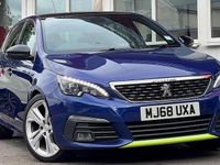 Used Peugeot 308 GT-line 130 HP (95 kW) 2018 Blue Hatchback