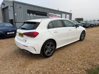 Used Mercedes A180 AMG line 136 HP (100 kW) 2018 White Hatchback