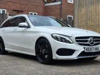 Used Mercedes C250 AMG line 204 HP (150 kW) 2017 White Estate