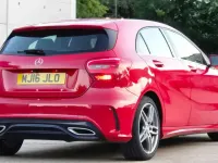 Used Mercedes A180 AMG line 109 HP (80 kW) 2016 Red Hatchback