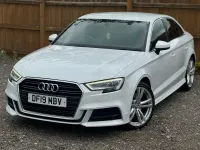 Used Audi A3 S-Line 150 HP (110 kW) 2019 White Sedan