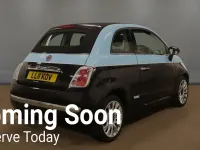 Used Fiat 500 Lounge 85 HP (62 kW) 2011 Black Cabriolet