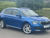 Used Skoda Kamiq SE L Executive 147 HP (108 kW) 2023 Race blue metallic SUV