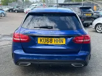 Used Mercedes C250 AMG Line Premium Plus 204 HP (150 kW) 2018 Blue Estate