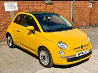 Used Fiat 500 Lounge 69 HP (50 kW) 2014 Yellow Hatchback