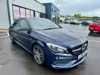 Used Mercedes CLA220 AMG line 177 HP (130 kW) 2018 Blue Sedan