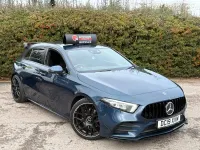 Used Mercedes A200 AMG line 150 HP (110 kW) 2019 Blue Hatchback