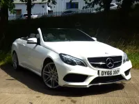 Used Mercedes E220 AMG line 177 HP (130 kW) 2016 White Cabriolet