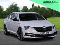 Used Skoda Superb SportlinePlus 160 HP (117 kW) 2023 White Hatchback