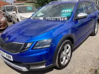 Used Skoda Octavia Scout 4x4 2017 Blue Estate