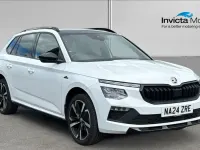 Used Skoda Kamiq Monte Carlo 116 HP (85 kW) 2024 Moon white metallic SUV