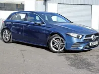 Used Mercedes A200 AMG line 163 HP (119 kW) 2019 Blue Hatchback