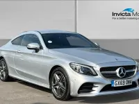 Used Mercedes C220 AMG Line Premium 194 HP (142 kW) 2019 Iridium silver metallic Coupe