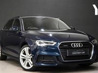 Used Audi A3 S-Line 190 HP (139 kW) 2018 Blue Sedan