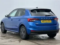 Used Skoda Fabia Design Edition 85 HP (62 kW) 2025 Race blue metallic black magic pearl effect Hatchback