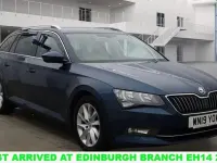 Used Skoda Superb SE Technology 150 HP (110 kW) 2019 Blue Estate