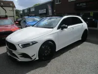 Used Mercedes A250 AMG line 224 HP (164 kW) 2018 White Hatchback