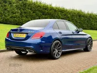 Used Mercedes C300 AMG line 241 HP (177 kW) 2020 Blue Sedan