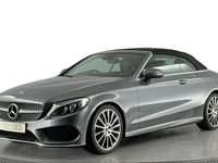 Used Mercedes C220 AMG line 170 HP (125 kW) 2018 Grey Cabriolet