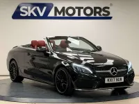 Used Mercedes C250 AMG line 204 HP (150 kW) 2017 Black Cabriolet
