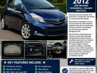Used Toyota Yaris SR 2012 Blue Hatchback