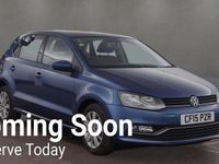 Used VW Polo SE 90 HP (66 kW) 2015 Blue Hatchback