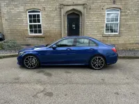 Used Mercedes C220 AMG line 194 HP (142 kW) 2018 Blue Sedan