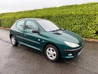 Used Peugeot 206 Roland Garros 109 HP (80 kW) 2001 Green Hatchback