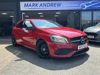 Used Mercedes A200 AMG line 136 HP (100 kW) 2017 Red Hatchback