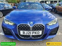 used BMW 430 4 Series 2.0 I M SPORT 2d 242 BHP IN BLUE ( PORTIMAO BLUE ) WITH 22,536 MILES AND A FULL SERVICE HISTORY,