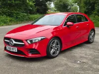 Used Mercedes A200 AMG line 163 HP (119 kW) 2018 Red Hatchback