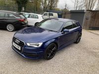 Used Audi A3 S-Line 110 HP (80 kW) 2014 Blue Hatchback