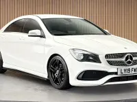 Used Mercedes CLA200 AMG line 156 HP (114 kW) 2019 White Coupe