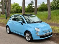 Used Fiat 500 Lounge 2012 Blue Cabriolet